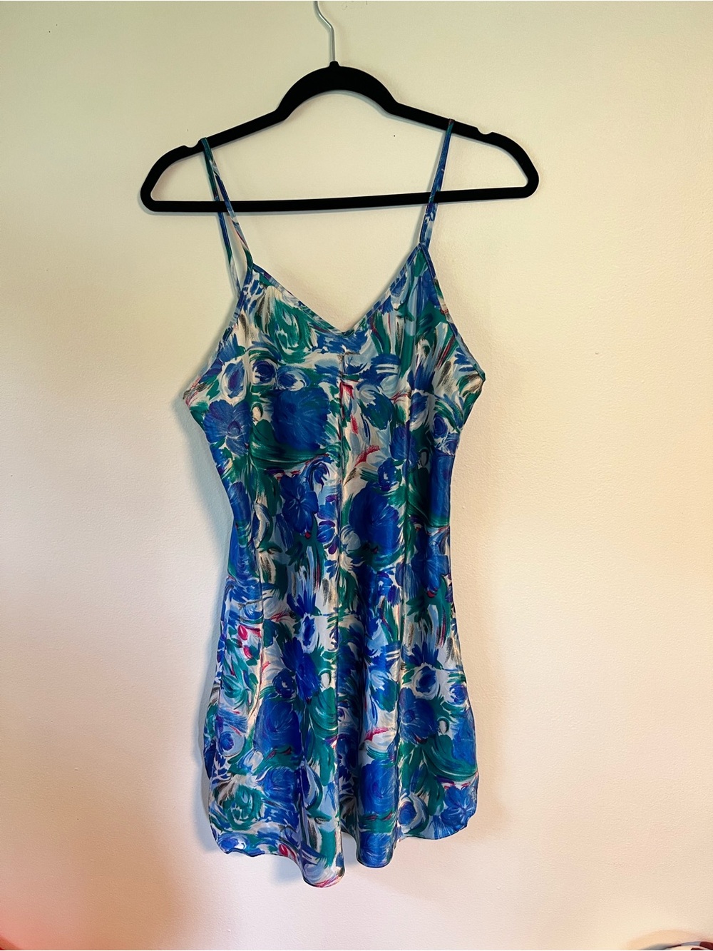 Nordstrom Blue Green Floral Mini Dress